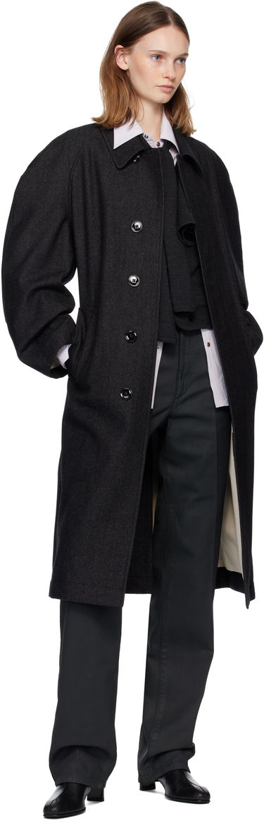 Kabáty LEMAIRE Raglan Sleeve Coat Čierna | CO1122 LF1319, 4