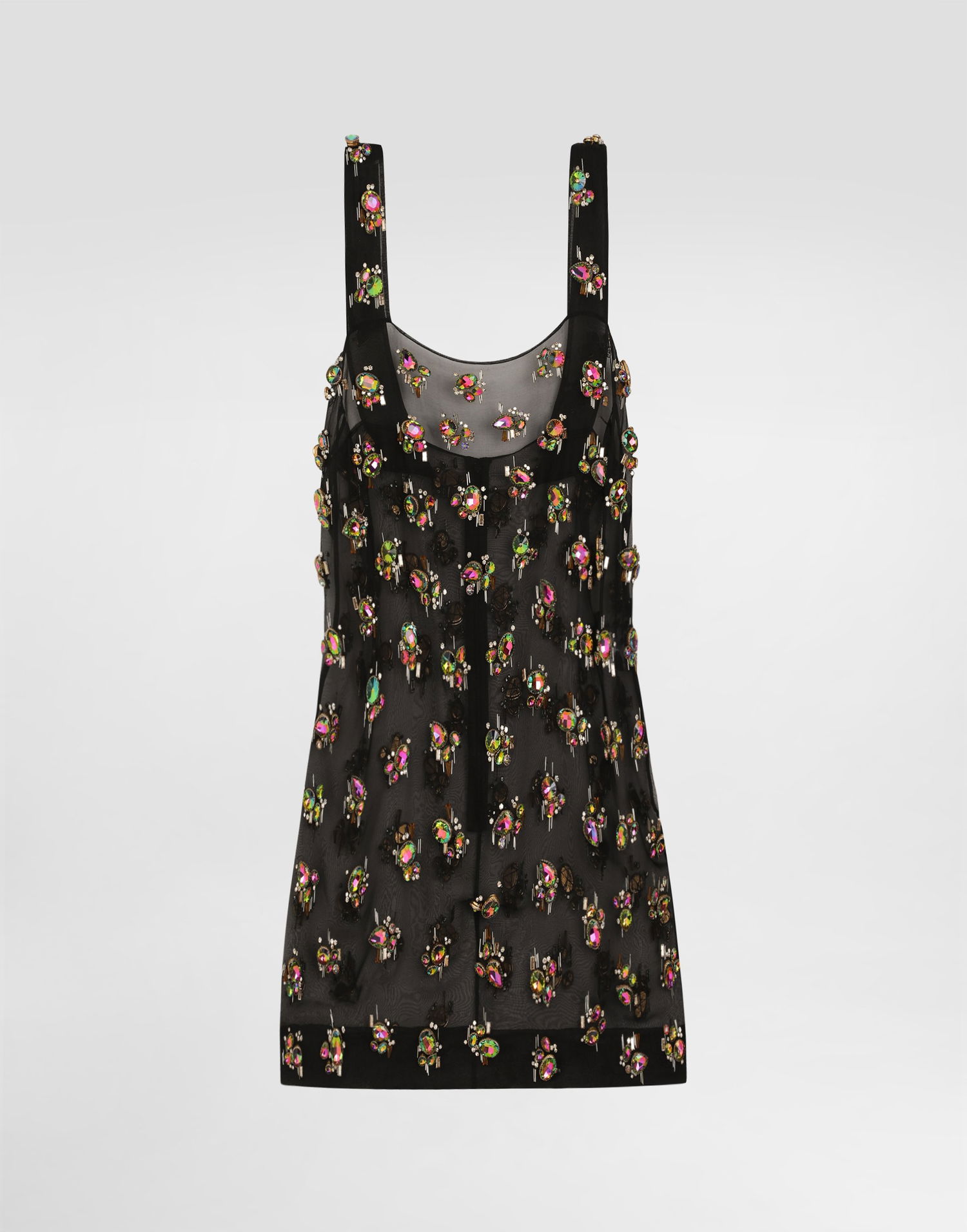 Šaty Dolce & Gabbana Dolce & Gabbana Embroidered Organza Mini Dress Čierna | F60D1ZGDDFYS8400, 0