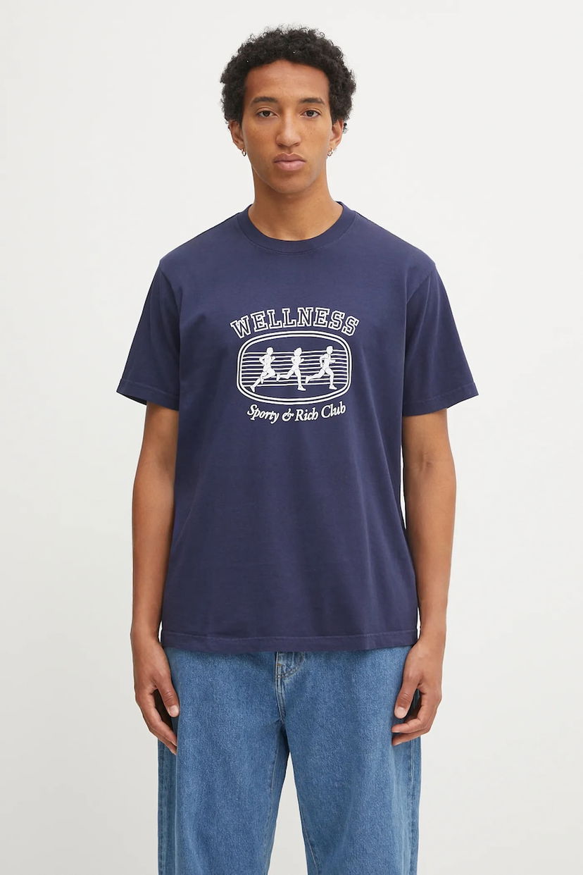 Tričko Sporty & Rich Sporty & Rich Wellness T-Shirt Navy | TO043620126BL106