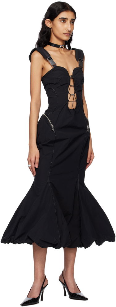 Šaty Marine Serre Marine Serre Recycled Nylon Midi Dress Čierna | WDR325A CWOV0041, 3