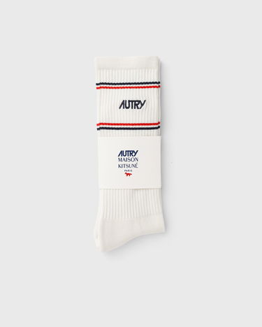Ponožky Autry Autry x Maison Kitsuné Crew Socks Biela | SOPUMK4W, 2