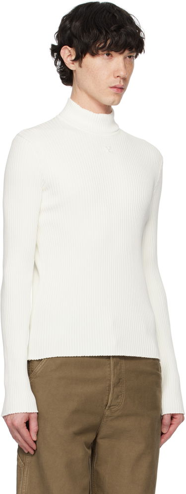 Sveter Courrèges Courrèges Reedition Rib Knit Mockneck Sweater Čierna | PERMPU008FI0001, 4