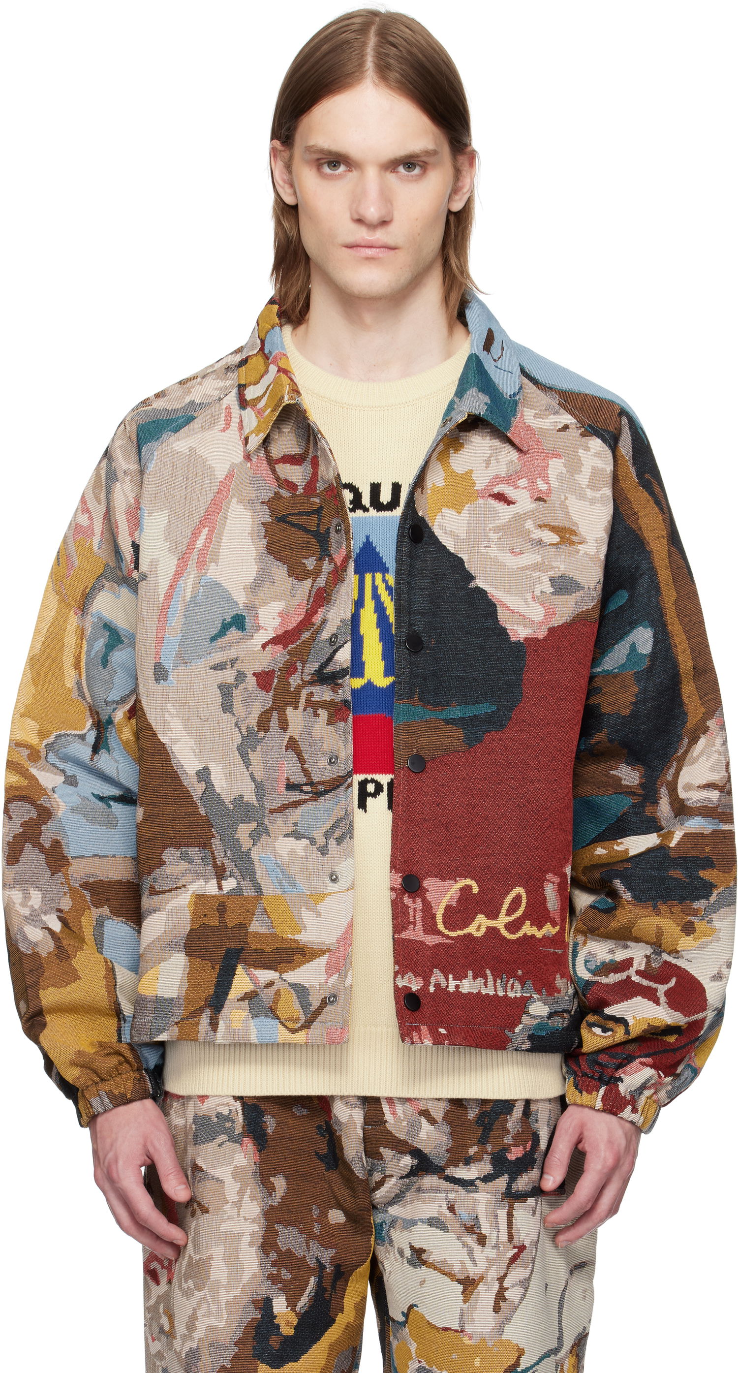 Bunda KidSuper KidSuper Jacquard Paintings Coach Jacket Rôznofarebný | SS25-OW-14, 0