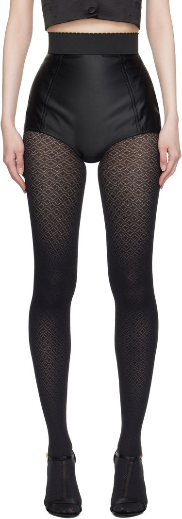 Ponožky Dolce & Gabbana Dolce&Gabbana Marquisette High-Waisted Shorts Čierna | FTAG1T GDCMX, 0