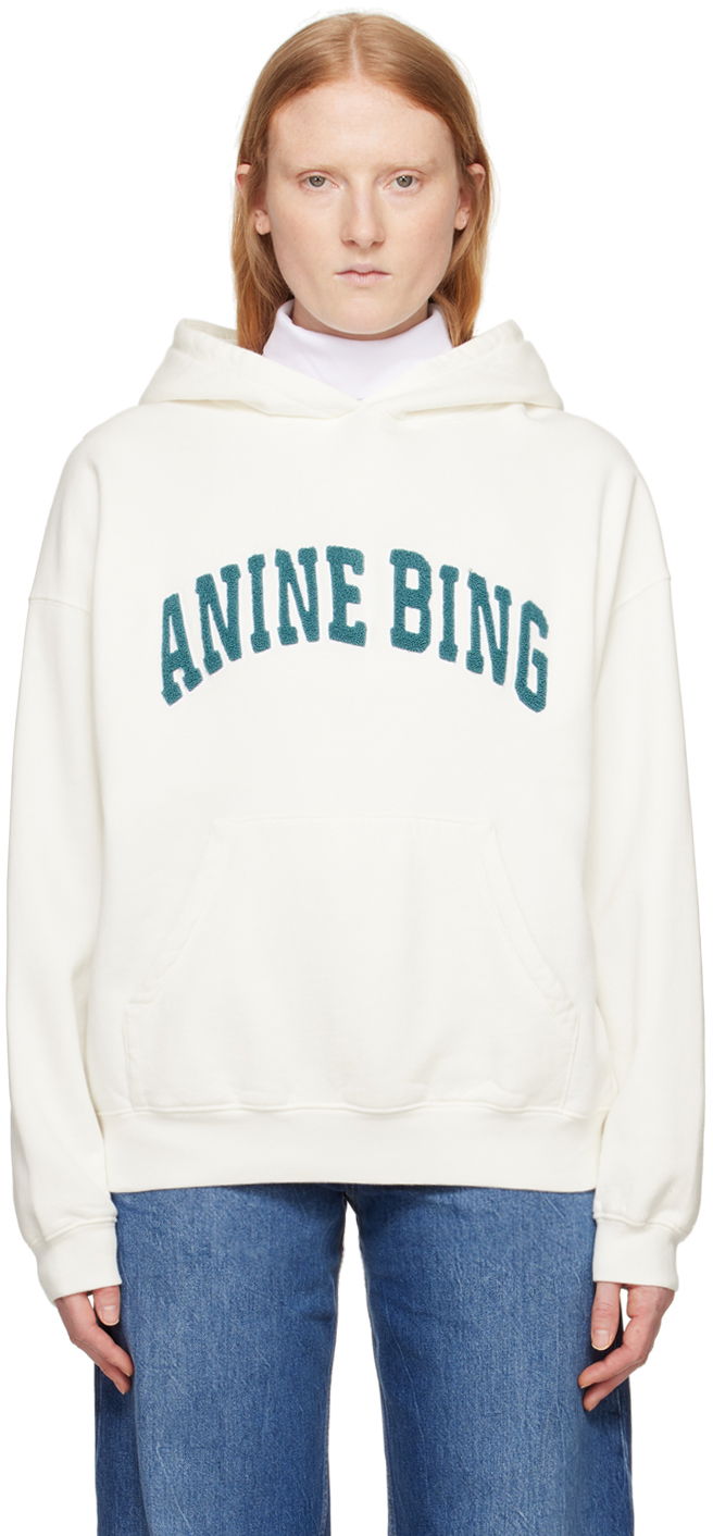 Mikina Anine Bing Anine Bing Harvey Hoodie Biela | A-08-10069-157, 0