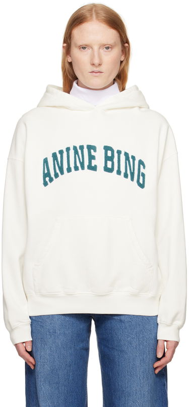 Mikina Anine Bing Anine Bing Harvey Hoodie Biela | A-08-10069-157, 0