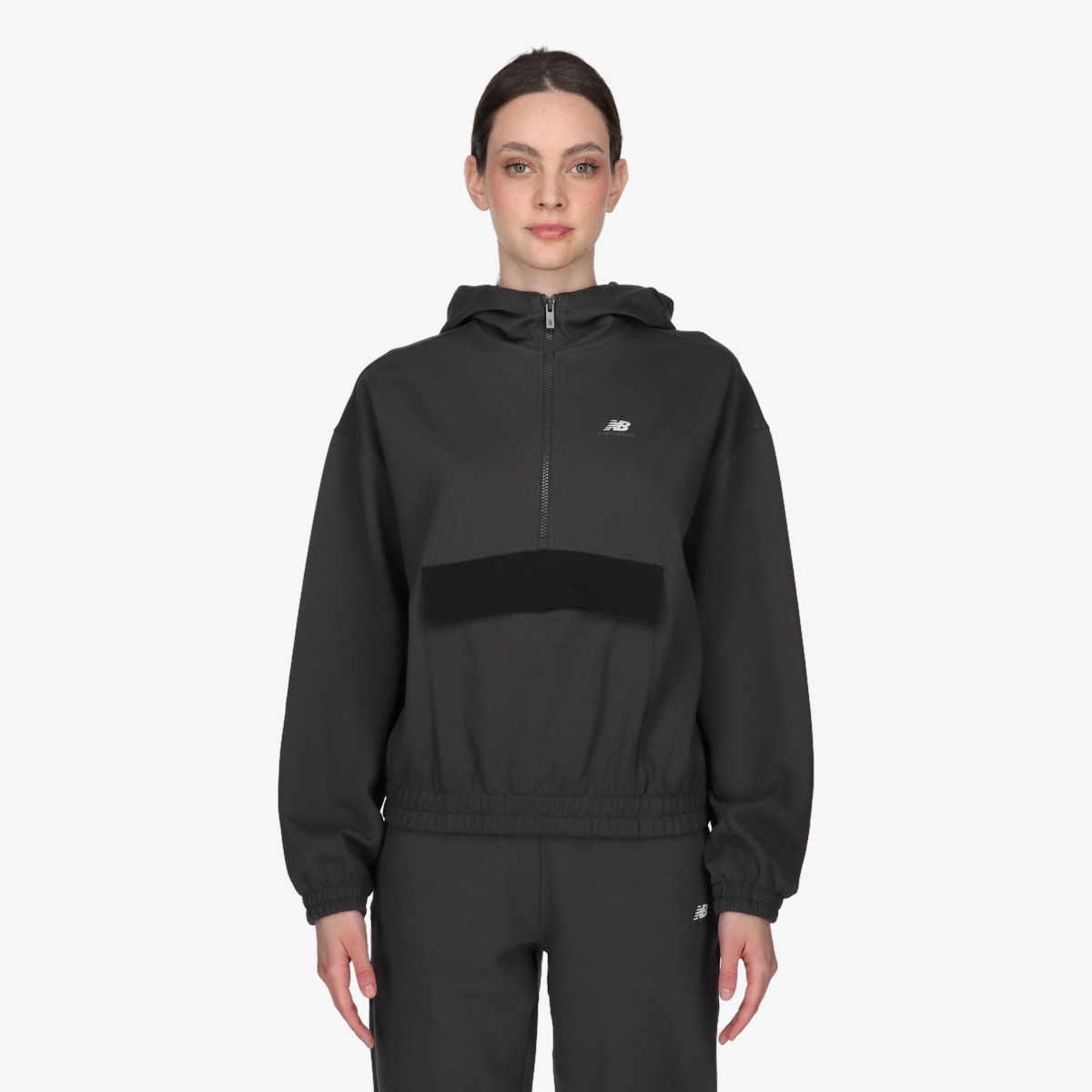 Mikina New Balance Hooded Anorak Jacket Šedá | WT31525-ACK, 0