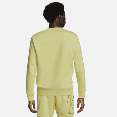 Mikina Nike Men's Fleece Crew Sweatshirt Žltá | DX0529-706, 3
