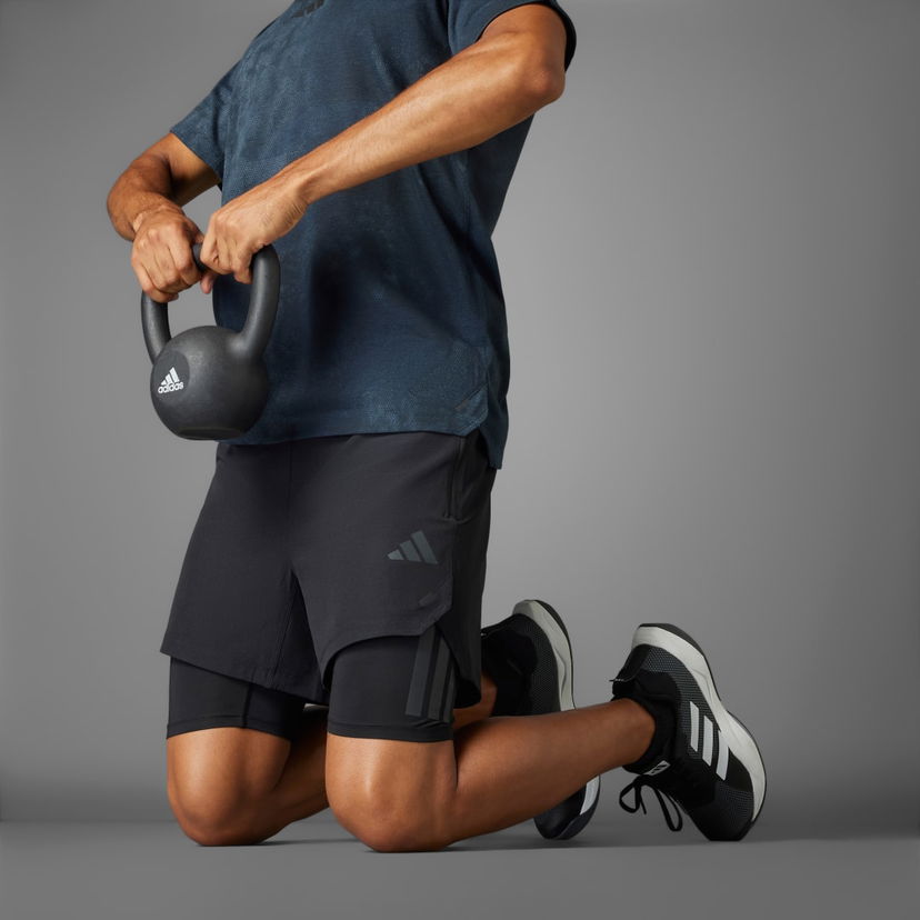 Šortky adidas Performance 2-in-1 Power Training Shorts Čierna | JI8203
