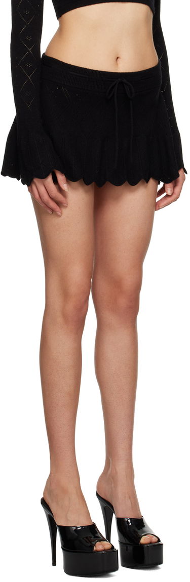 Sukňa GUIZIO Guizio Scalloped Miniskirt Čierna | DGF22M603_BLK, 1