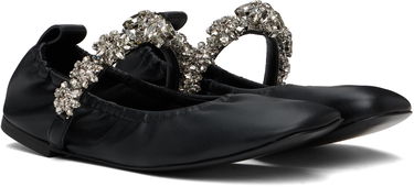 Tenisky a topánky Stella McCartney Stella McCartney Elsa Crystal Flowers Ballerina Flats Čierna | 810497W1IL0, 3