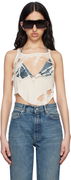 Rick Owens DRKSHDW Cropped Distressed Tank Top