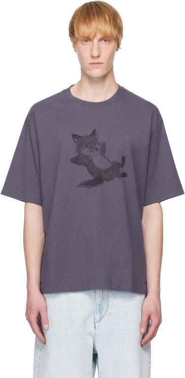 Tričko MAISON KITSUNÉ Maison Kitsuné Chillax Fox Oversize T-Shirt Fialová | OM00108KJ0008, 0