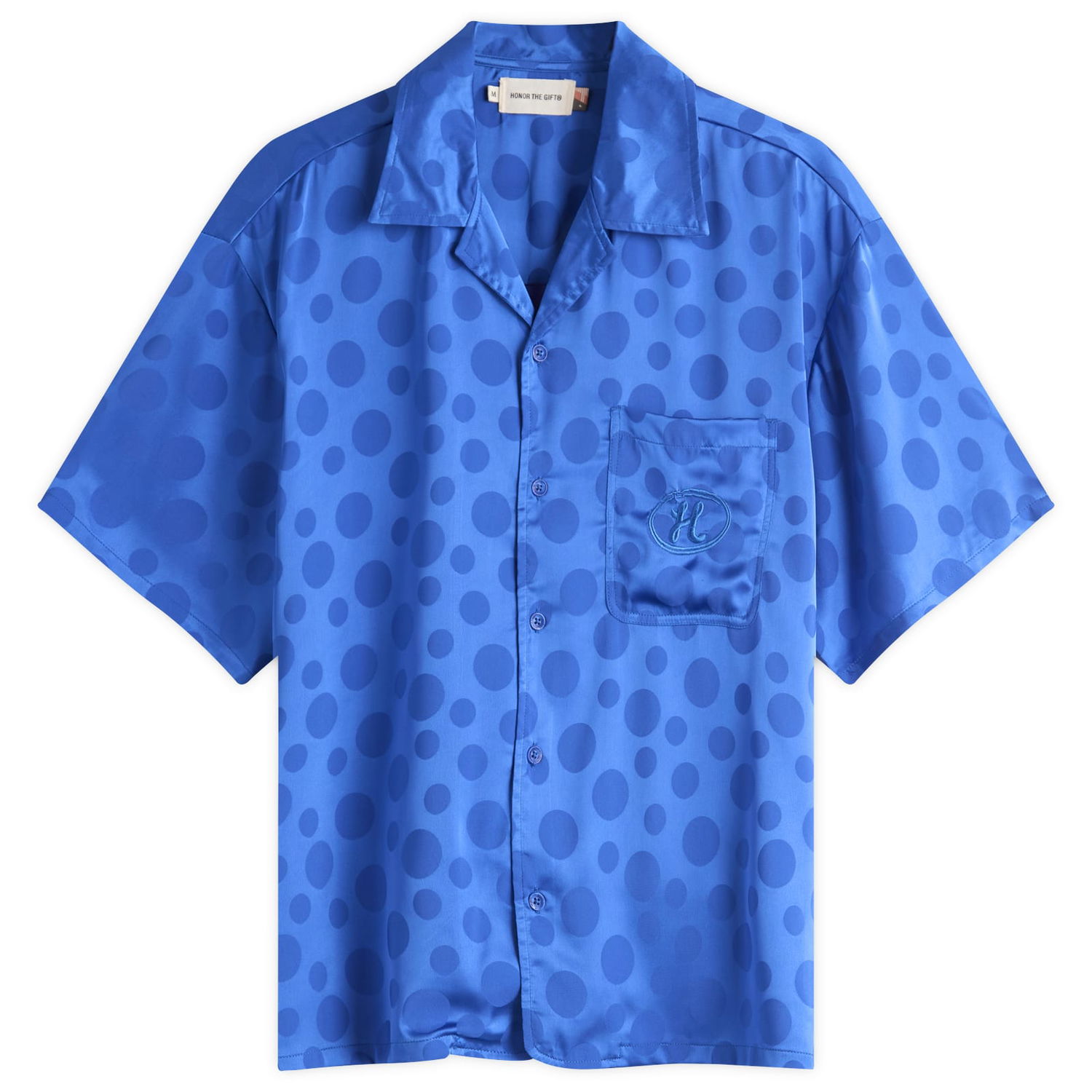Košeľa Honor The Gift Honor the Gift Poka Dot Vacation Shirt, Size Large Modrá | HTG250230-BLU, 1