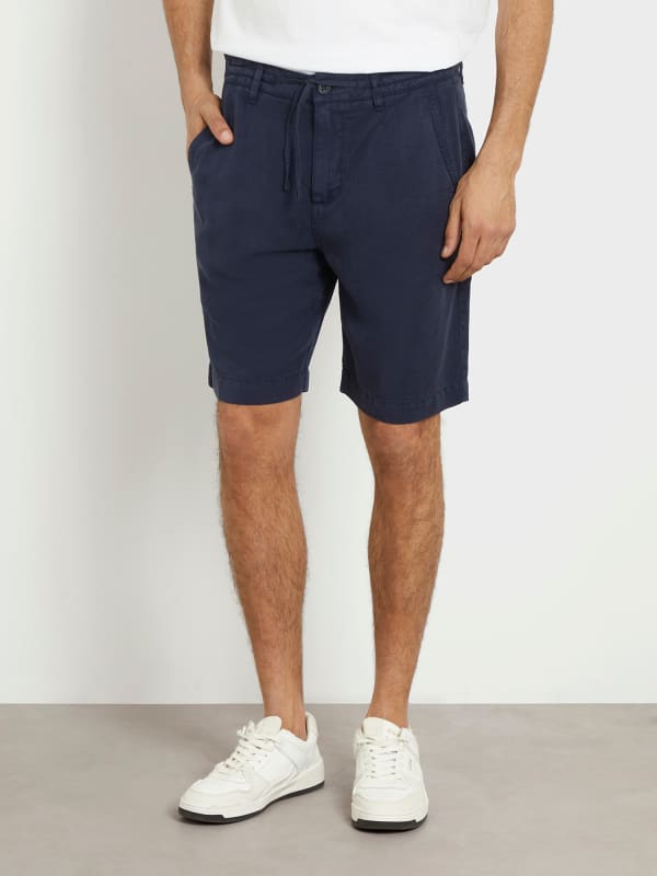 Šortky GUESS Mid Rise Shorts Modrá | M4GD25WDX72, 0