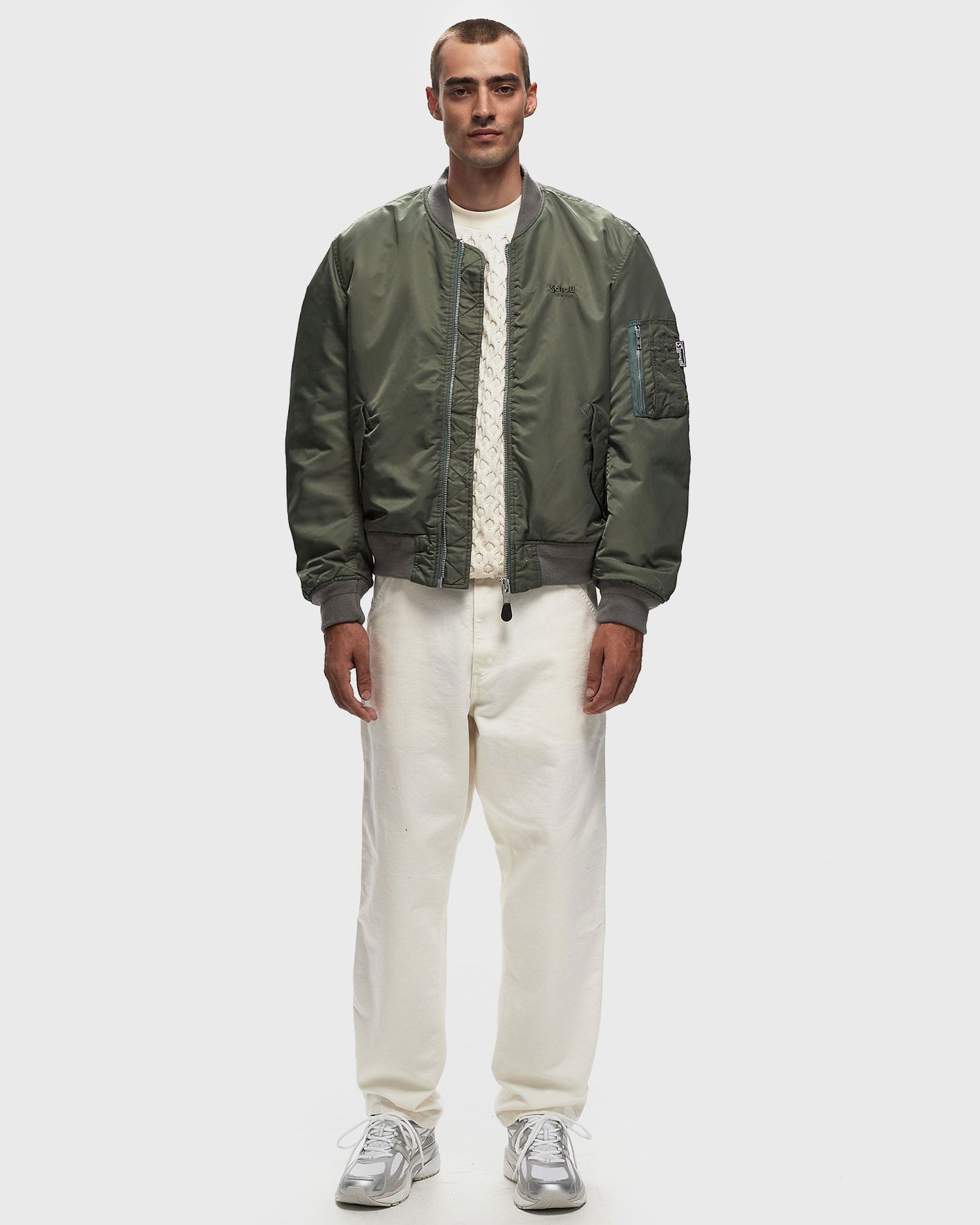 Bomber bunda Schott NYC MACAMPSRS Bomber Jacket Zelené | MACAMPSRS-US-GREEN, 1