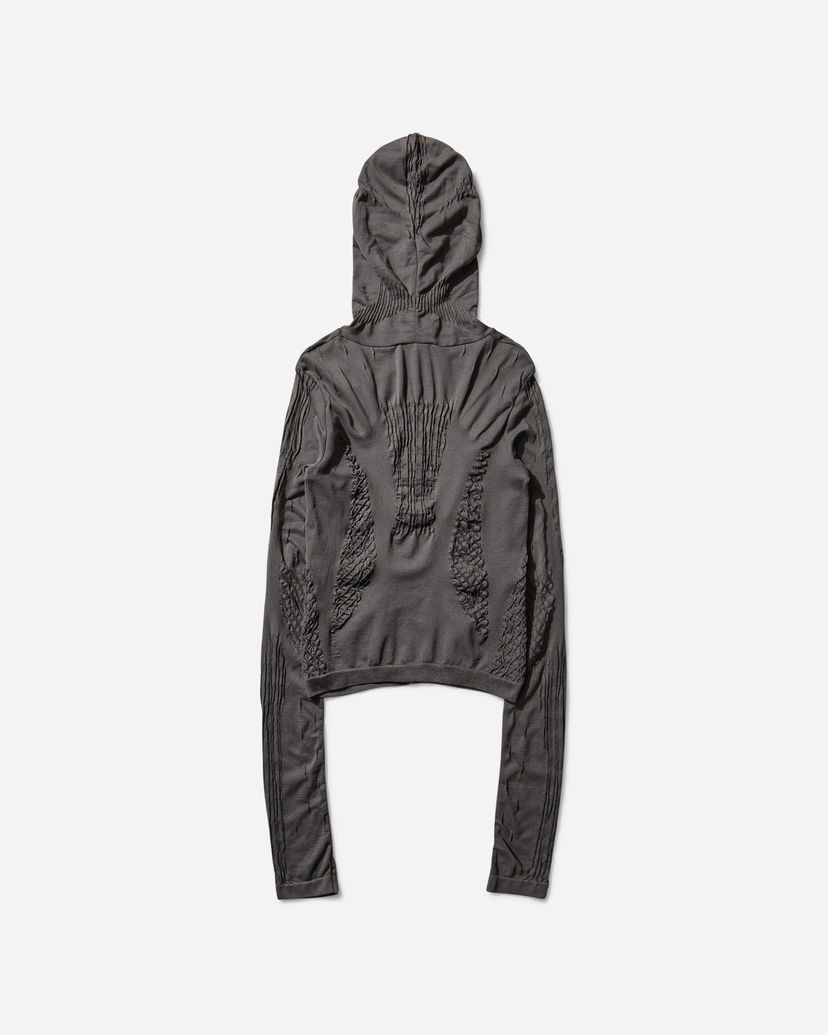 Mikina ROA Seamless Knit Cropped Hoodie Šedá | RBWW054YA20 GRY0001