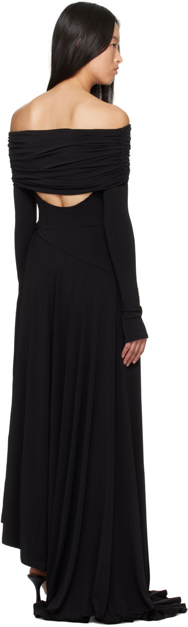 Šaty GUIZIO Guizio Lola Off-The-Shoulder Maxi Dress Čierna | F24407K012, 2