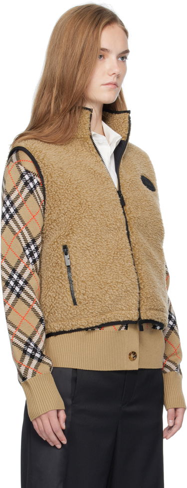 Vesta Burberry Burberry Cropped Fleece Vest Béžová | 8110159, 1