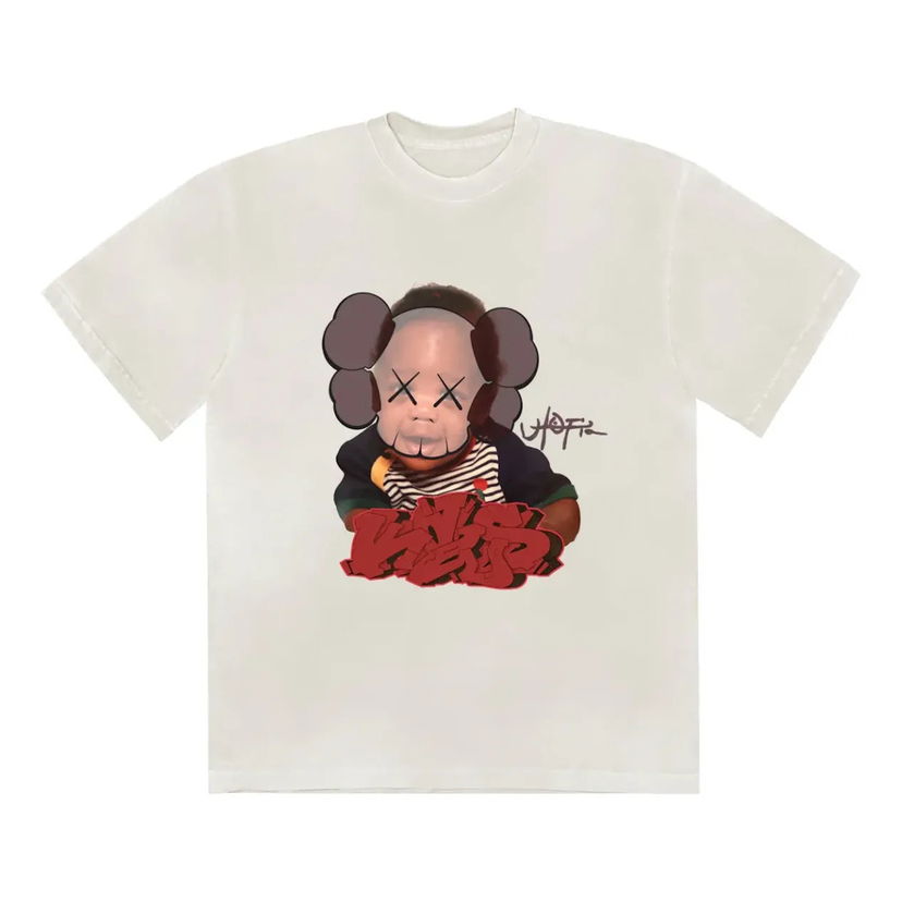 Tričko Cactus Jack by Travis Scott Travis Scott x KAWS Utopia I Tee Biela | TSUT-SS04