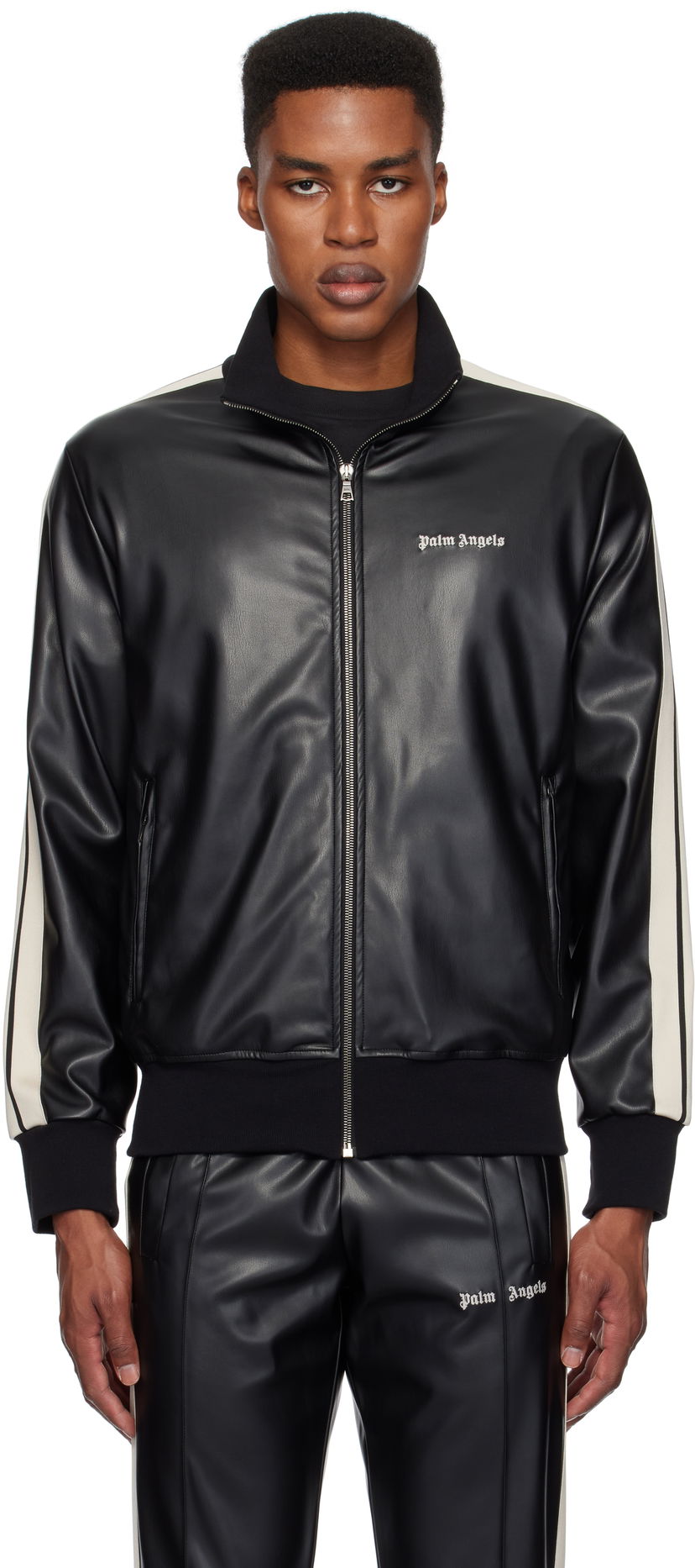 Bunda Palm Angels Track Jacket With Logo Čierna | PMBD058F24FAB0021003