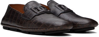 Oblečenie Dolce & Gabbana Dolce&Gabbana Calfskin Driver Loafers Hnedá | A50583AA446, 3