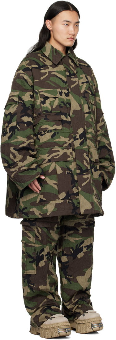 Parka VETEMENTS Vetements Runway Metalized Wrinkled Utility Jacket Zelené | UA66JA100X, 1