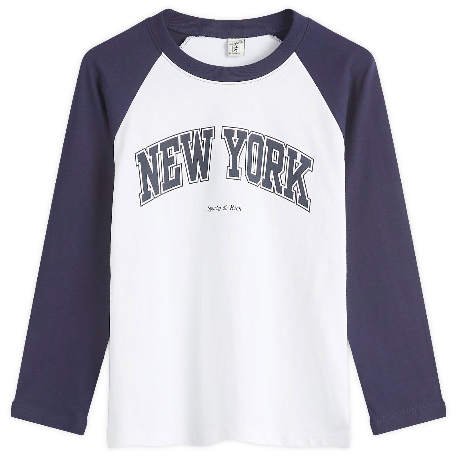 White & Navy Baseball T-Shirt