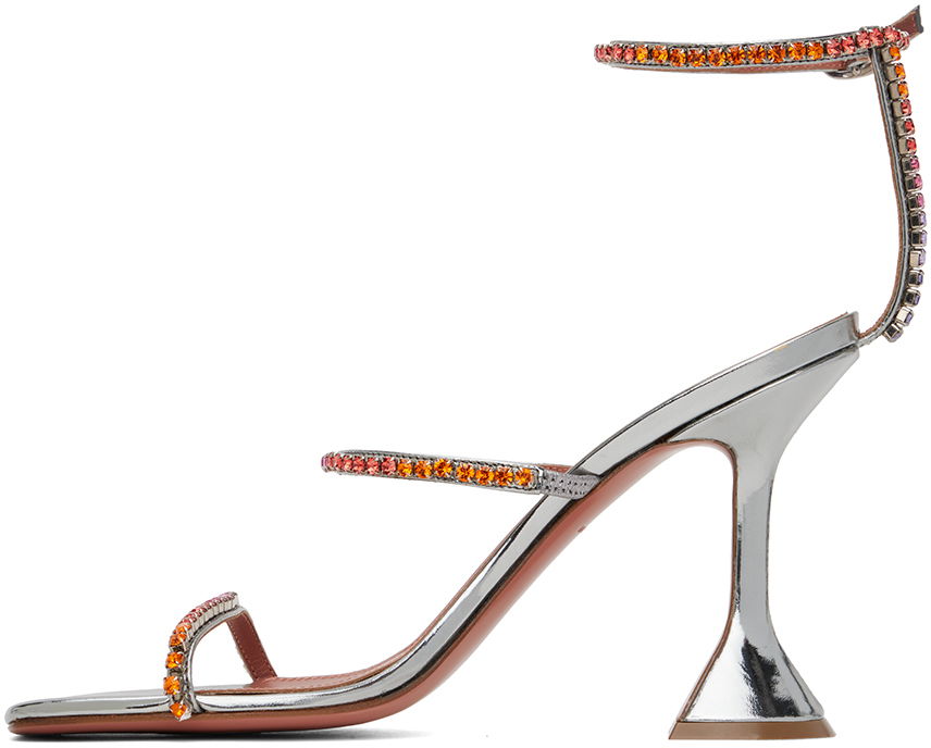 Amina Muaddi Gilda Crystal-Embellished Heeled Sandals