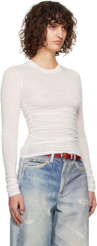 Tričko OUR LEGACY OUR LEGACY Strain Slim Longsleeve T-Shirt Biela | W2256SW, 1