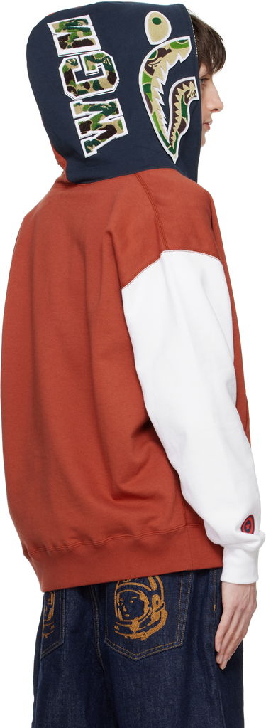 Mikina BAPE A Bathing Ape Shark Full Zip Hoodie Oranžová | 001ZPK701303M, 2