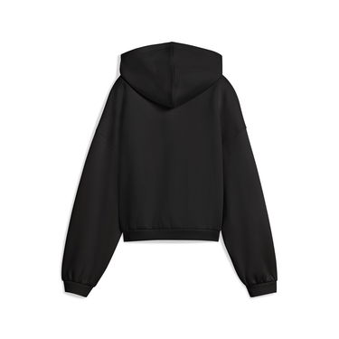 Mikina Puma Wardrobe Essentials Cropped Hoodie Čierna | 632051_01, 4
