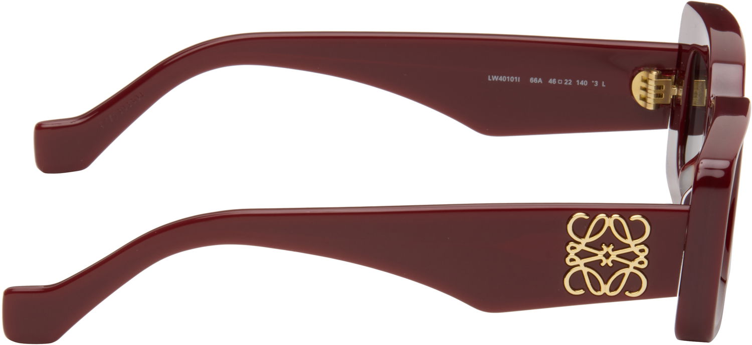 Slnečné okuliare Loewe Loewe Rectangular Sunglasses Vínová | LW40101IW4666A 192337214158, 1