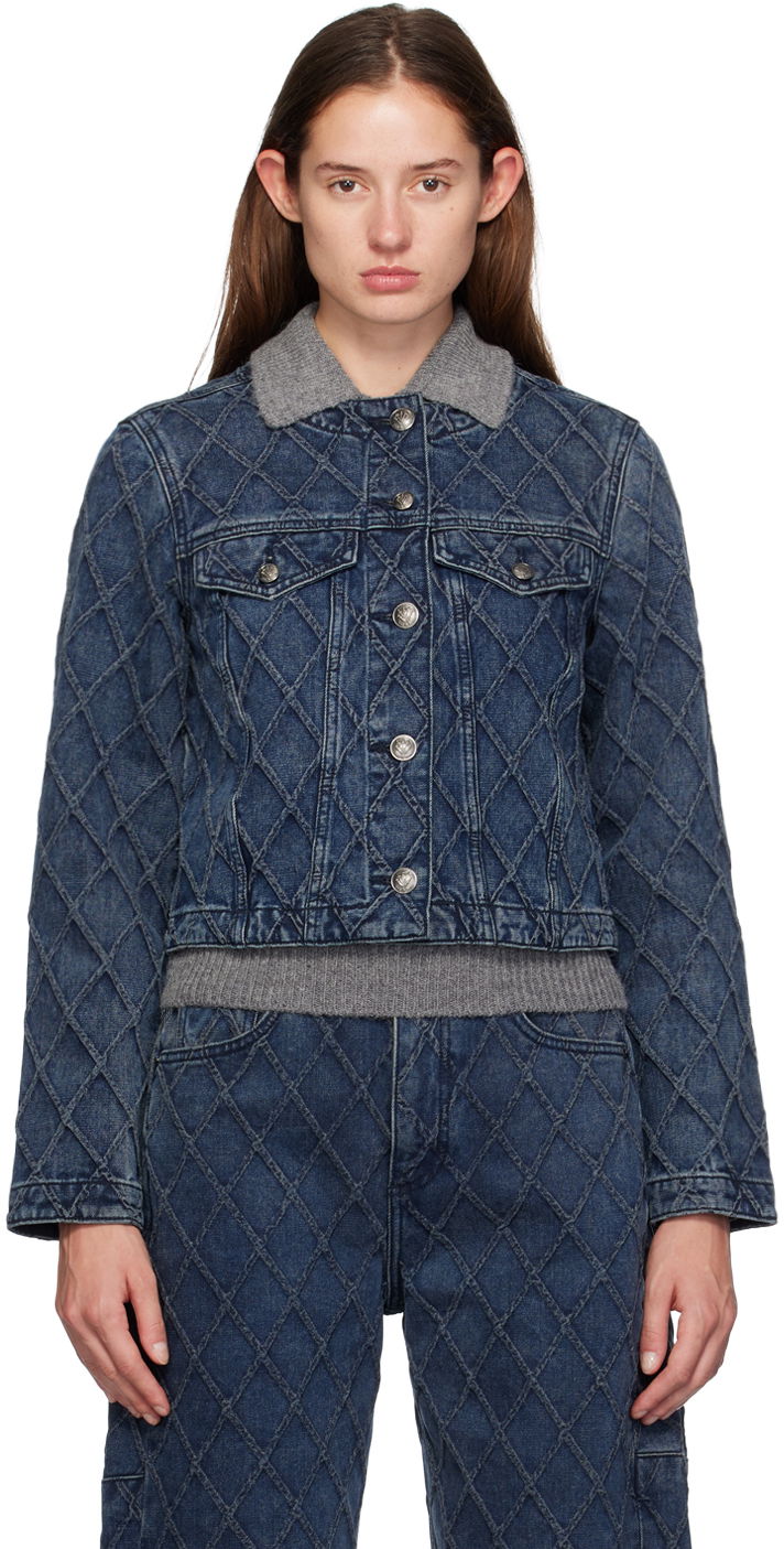 Bunda rag & bone Quilted Denim Jacket Modrá | WDD24F1438Q2KA, 0