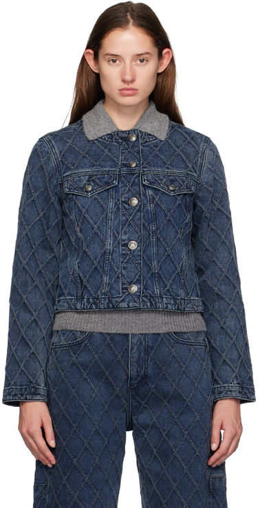 Bunda rag & bone Quilted Denim Jacket Modrá | WDD24F1438Q2KA, 0