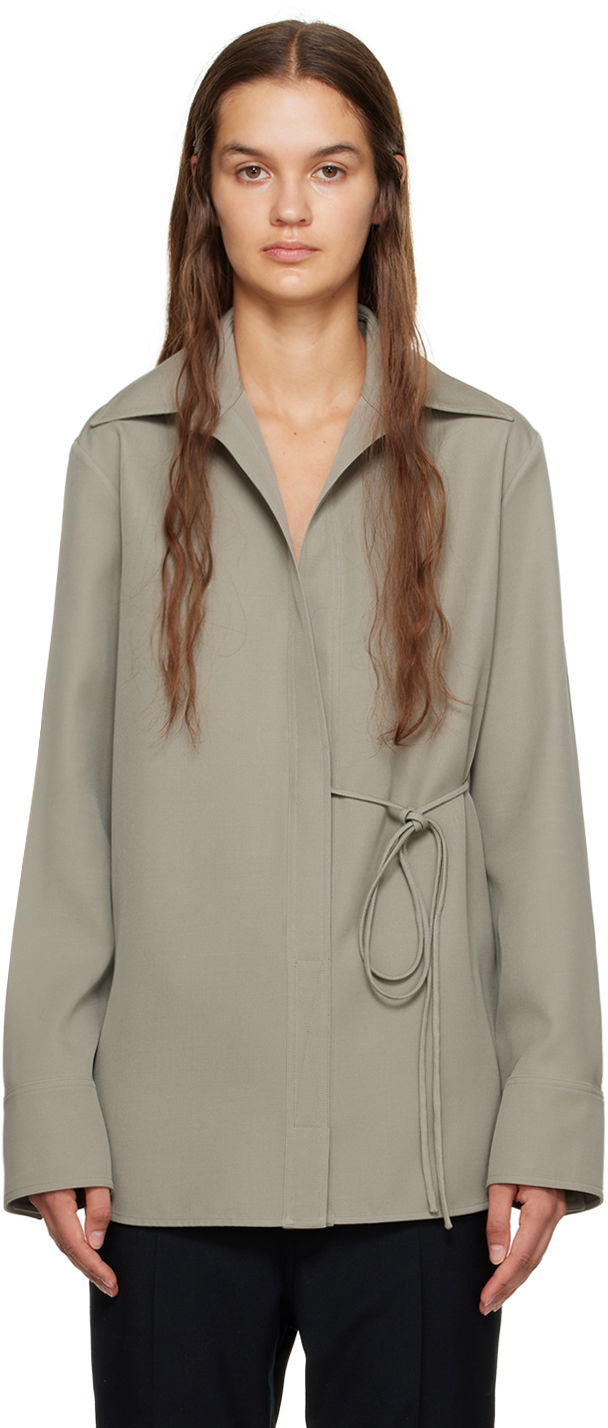 Košeľa Jil Sander Wrap Shirt Šedá | J02DL0154_J40002, 0