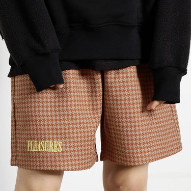 Šortky Pleasures Intercept Houndstooth Shorts Hnedá | P23F007-BROWN, 4