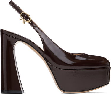 Tenisky a topánky Gianvito Rossi Bessie Slingback Platform Heels Hnedá | G95569-70RIC-NUI, 0