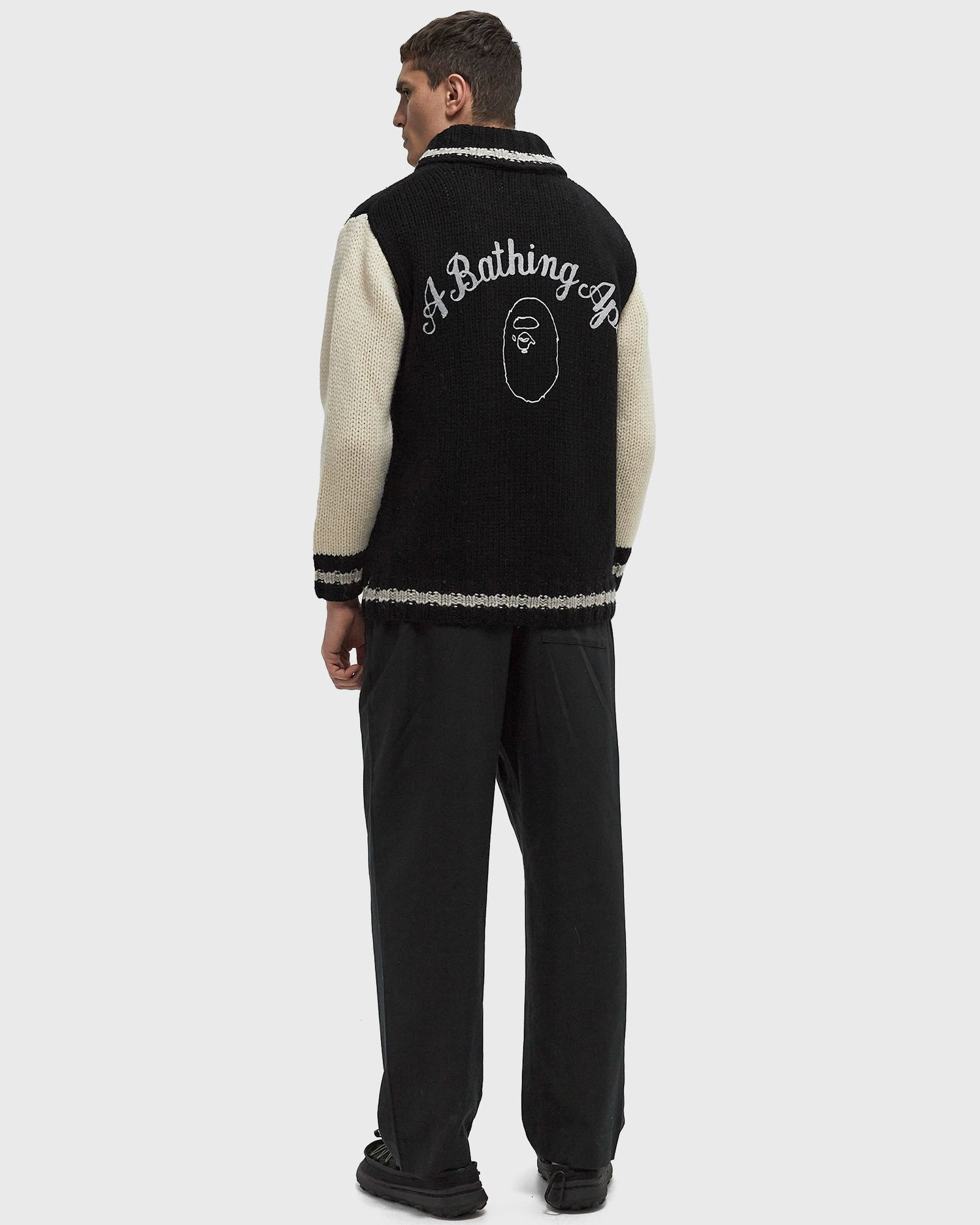 Bomber bunda BAPE COWICHAN CARDIGAN Čierna | 001KNK801002MBLK, 1