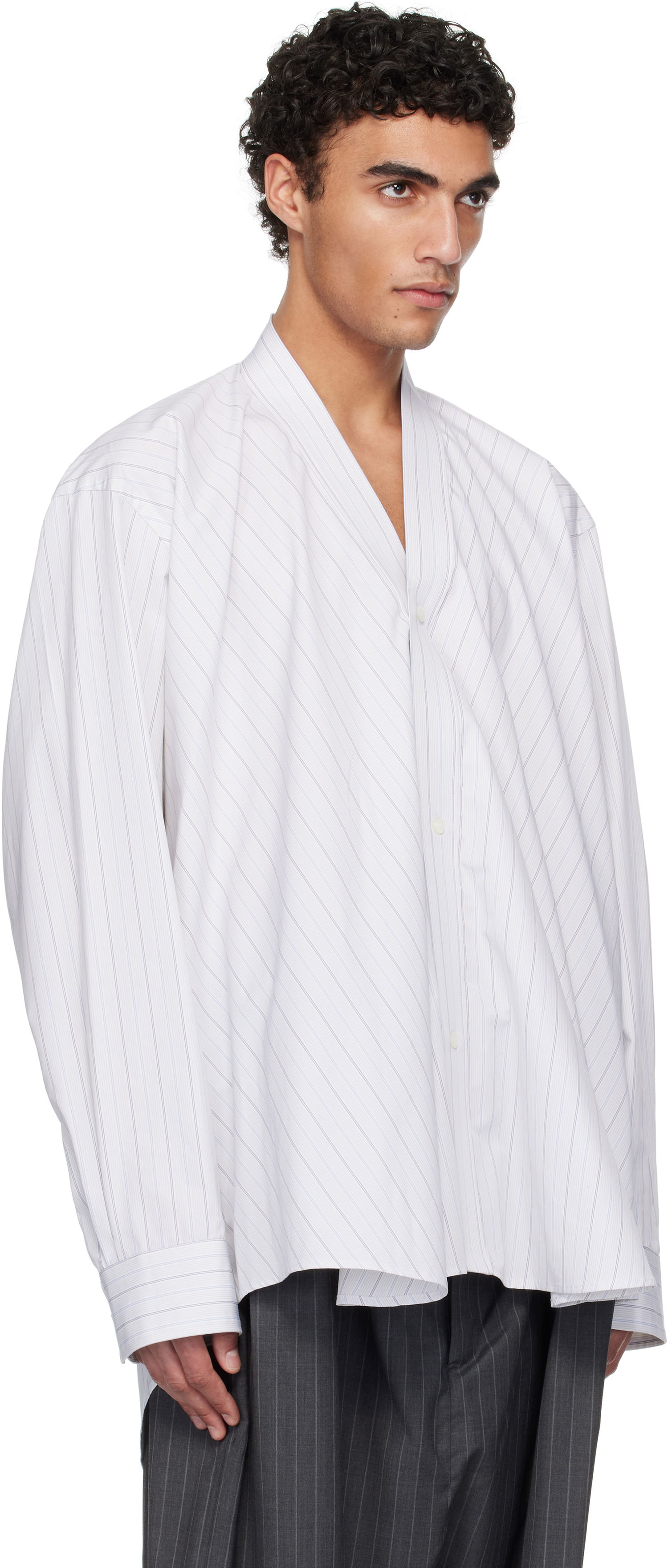 Košeľa HED MAYNER Hed Mayner Shawl Collar Shirt Biela | HMMA60014A-HA130, 1