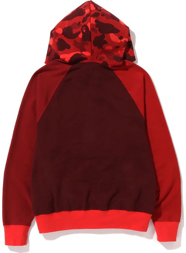 Bape Color Camo Relaxed Fit Full Zip Hoodie Red