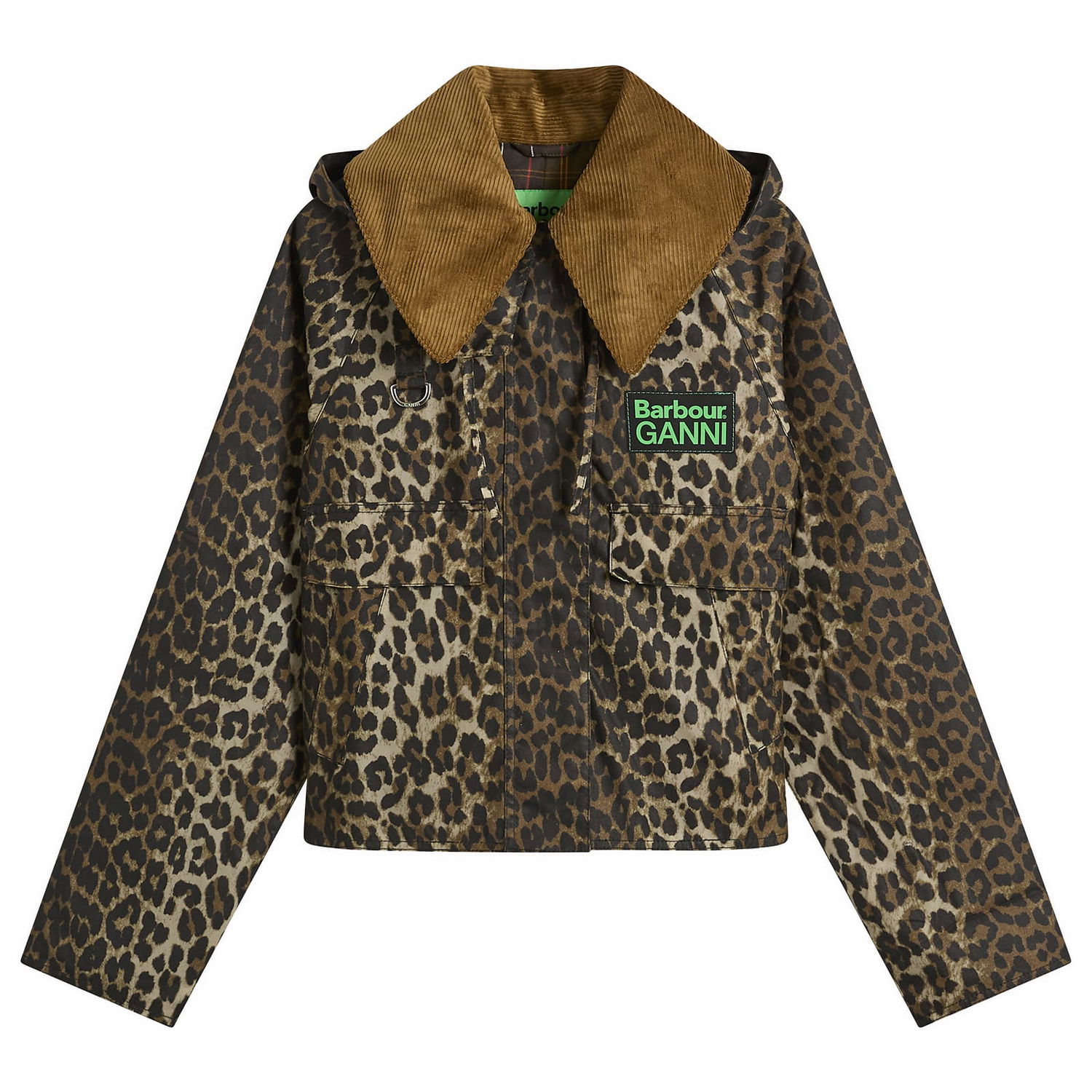 Kabáty Barbour Barbour x GANNI Leopard Print Hooded Wax Coat Rôznofarebný | LWX1529BK11, 1