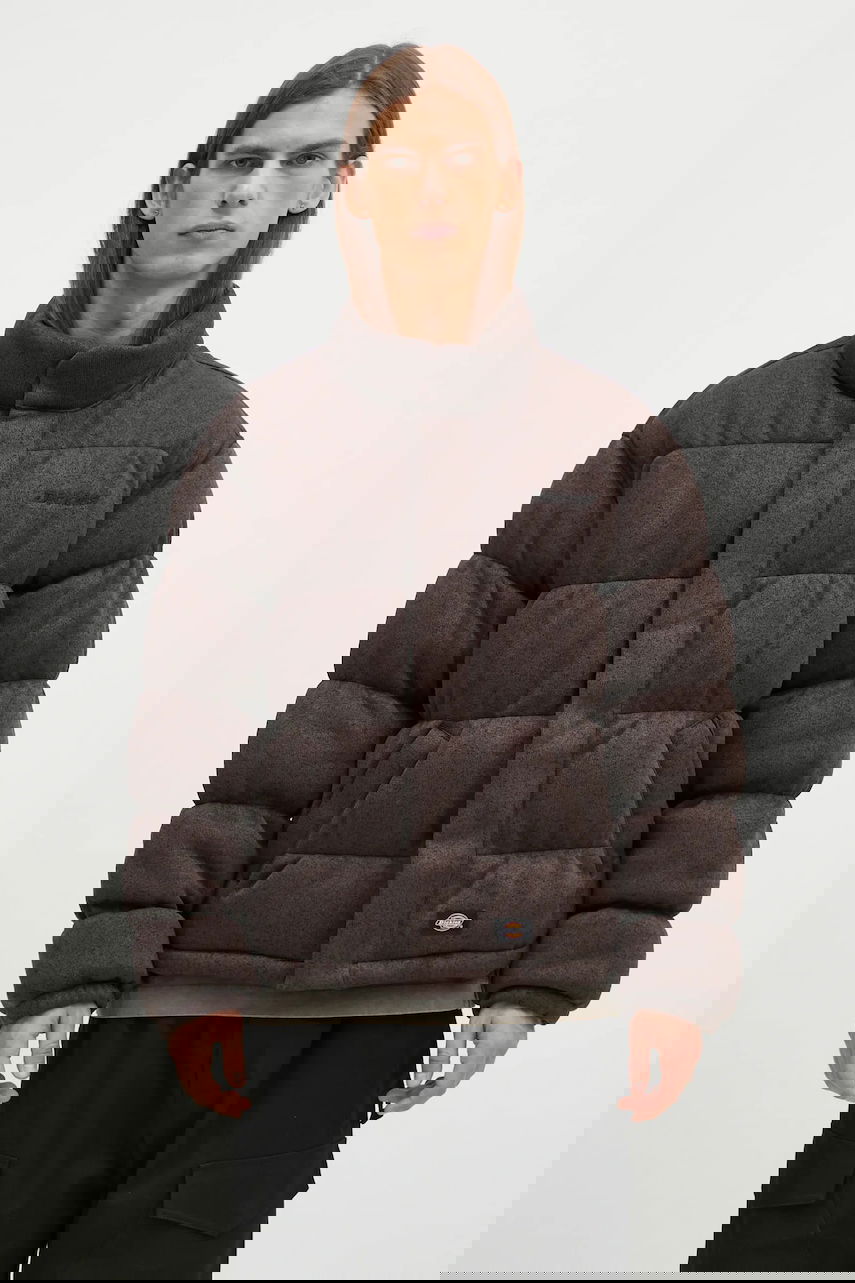 Prešívaná bunda Dickies BAKER Textured Winter Puffer Jacket Hnedá | DK0A4Z38, 0