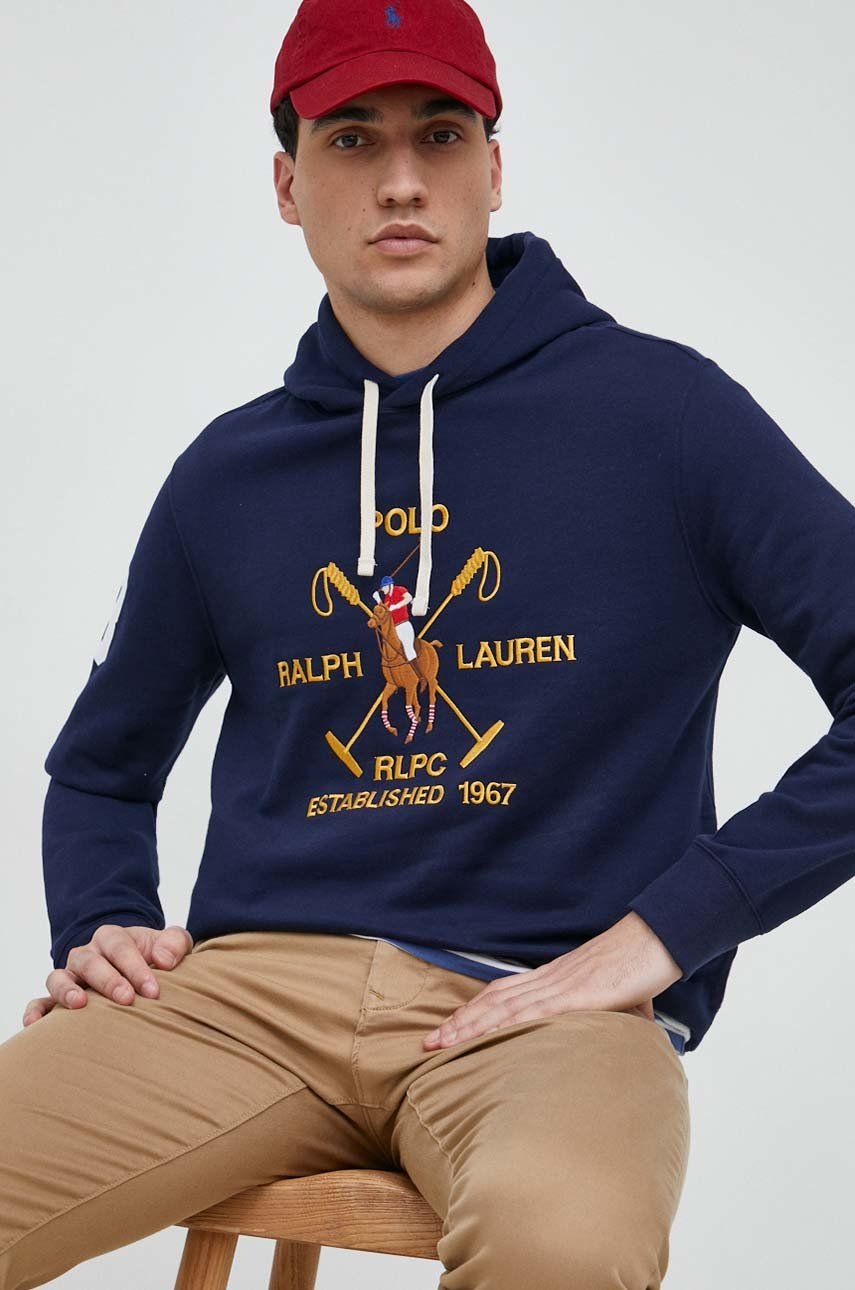 Mikina Polo by Ralph Lauren Embroided Logo Hoodie Navy | 710900617, 0
