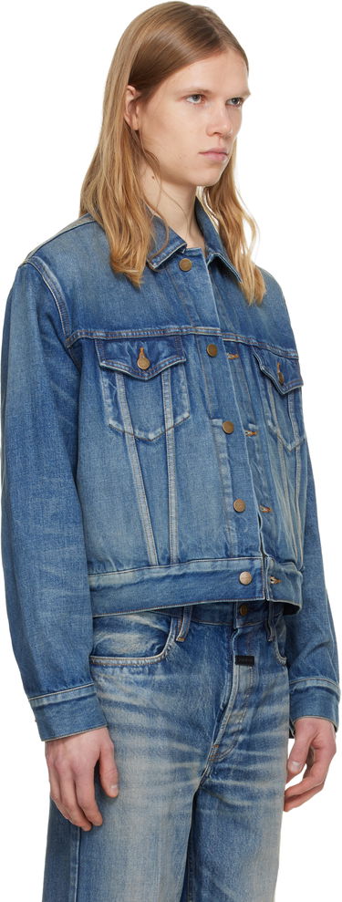 Bunda Fear of God Fear of God Trucker Jacket, Size X-Small Modrá | FG25FW42-422DNM-411, 4