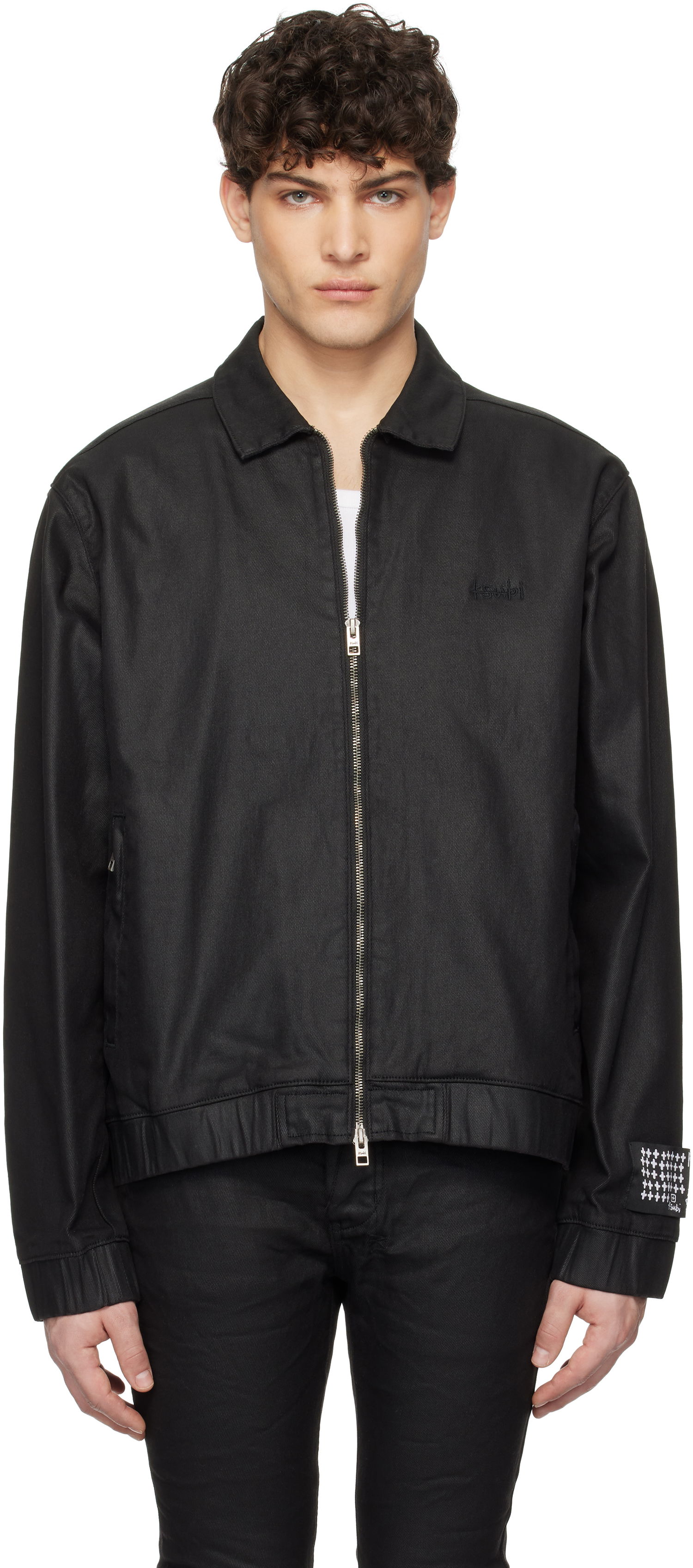 Bomber bunda Ksubi Ksubi Raider Harrington Waxed Denim Jacket Čierna | MPS25JK010, 0