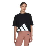 Essentials Cropped T-Shirt with 3-Bar Logo