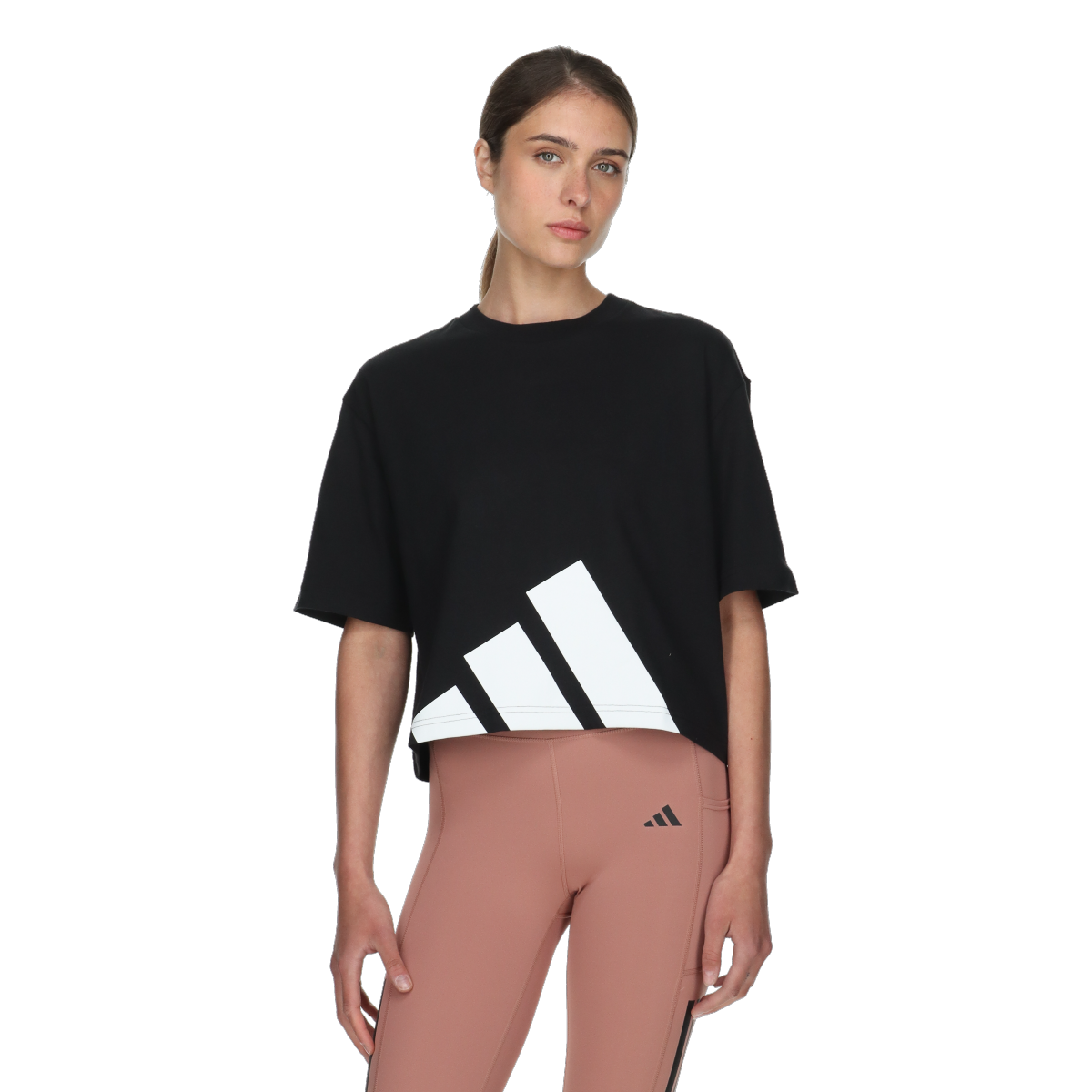 Crop Top adidas Originals Essentials Cropped T-Shirt with 3-Bar Logo Čierna | JG8736, 0