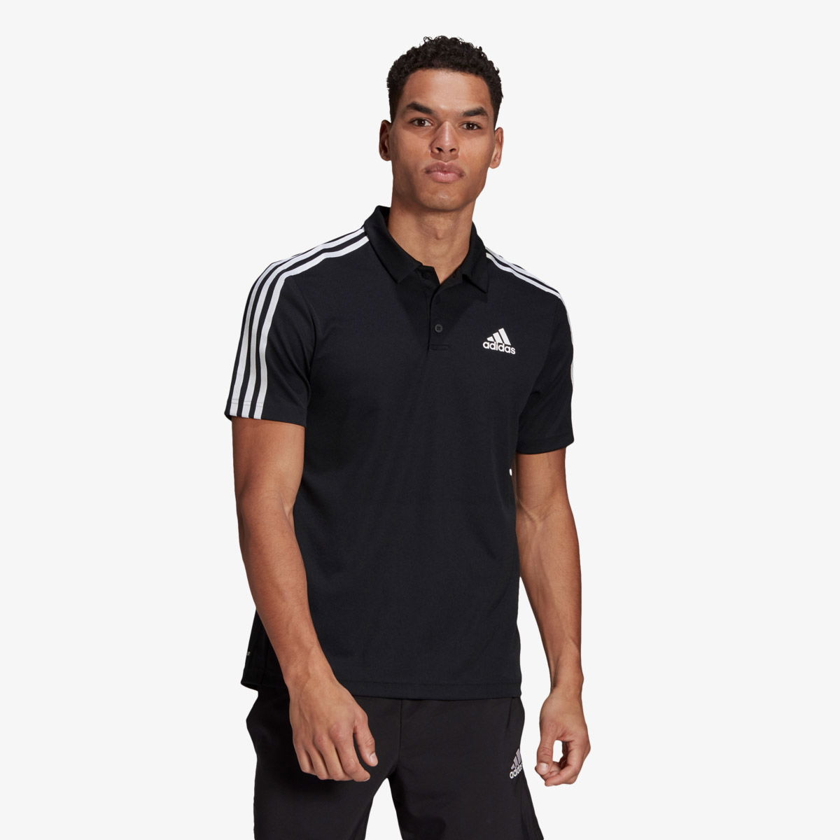 Polo tričko adidas Originals Performance 3-Stripes Polo Shirt Čierna | GM2075, 0