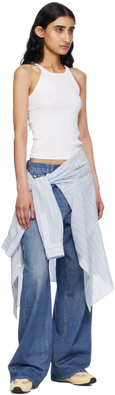 Tielko rag & bone Essential Rib String Tank Top Biela | WCC24PT020CA20, 3